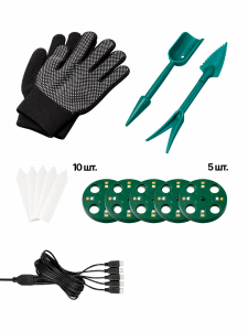 Набор мини парников 5шт комплект из 12 ячеек, с фитолампой внутри Огонек OG-LDP52